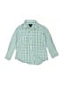 Crewcuts Outlet Checkered-gingham Green Long Sleeve Button-Down Shirt Size 2 - photo 1
