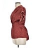Max Studio 100% Polyester Red Short Sleeve Blouse Size L - photo 5