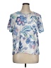 Alfred Dunner Floral Blue Short Sleeve T-Shirt Size XL (petite) - photo 1