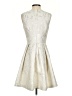 DKNY Metallic Ivory Cocktail Dress Size 2 - photo 2