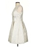 DKNY Metallic Ivory Cocktail Dress Size 2 - photo 5