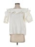 Something Navy 100% Cotton Ivory Short Sleeve Blouse Size S - photo 1