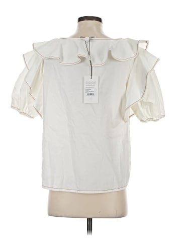 Something Navy Short Sleeve Blouse (view 2)