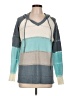 Unbranded 100% Acrylic Color Block Teal Pullover Sweater Size XL - photo 1