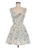 Speechless 100% Polyester Floral Gray Cocktail Dress Size M - photo 1