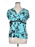 Cato Teal Short Sleeve Blouse Size 16W - photo 1