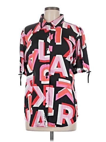 Karl Lagerfeld Paris Short Sleeve Blouse (view 1)