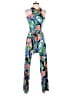 Tahari by ASL Tropical Blue Jumpsuit Size 2 Petite - photo 1