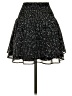 Aqua 100% Polyester Stars Black Formal Skirt Size XS - photo 1