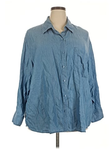 Terra & Sky 3/4 Sleeve Button-Down Shirt (view 1)