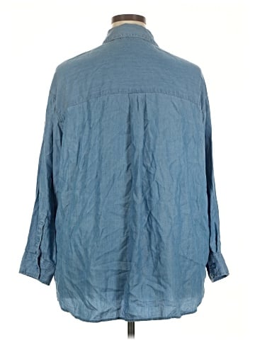 Terra & Sky 3/4 Sleeve Button-Down Shirt (view 2)