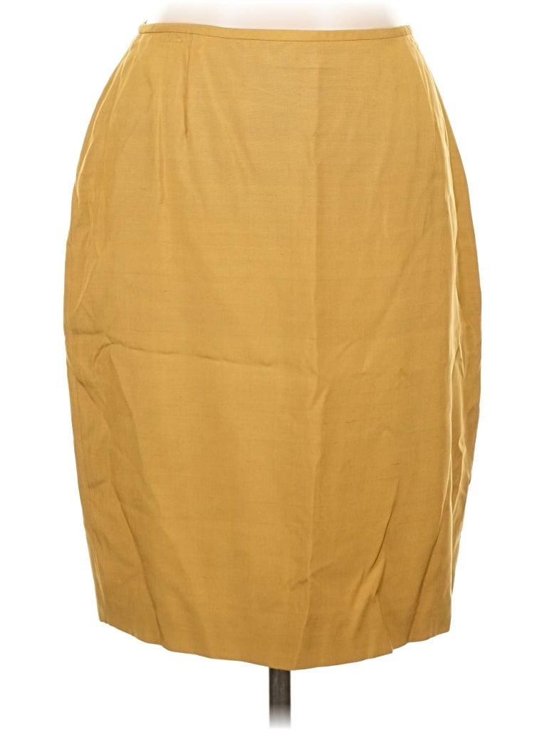 Pre-owned Linda Allard Ellen Tracy Casual Skirt In Tan