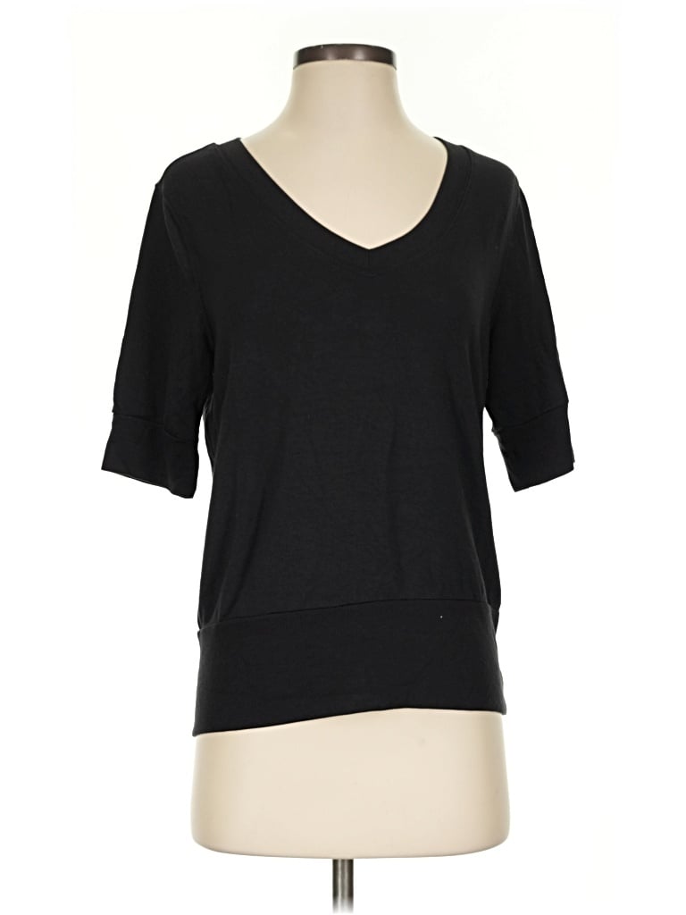 Pre-owned Athleta 3/4 Sleeve T-shirt In Black