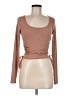 Shein Brown Long Sleeve Top Size 6 - photo 1