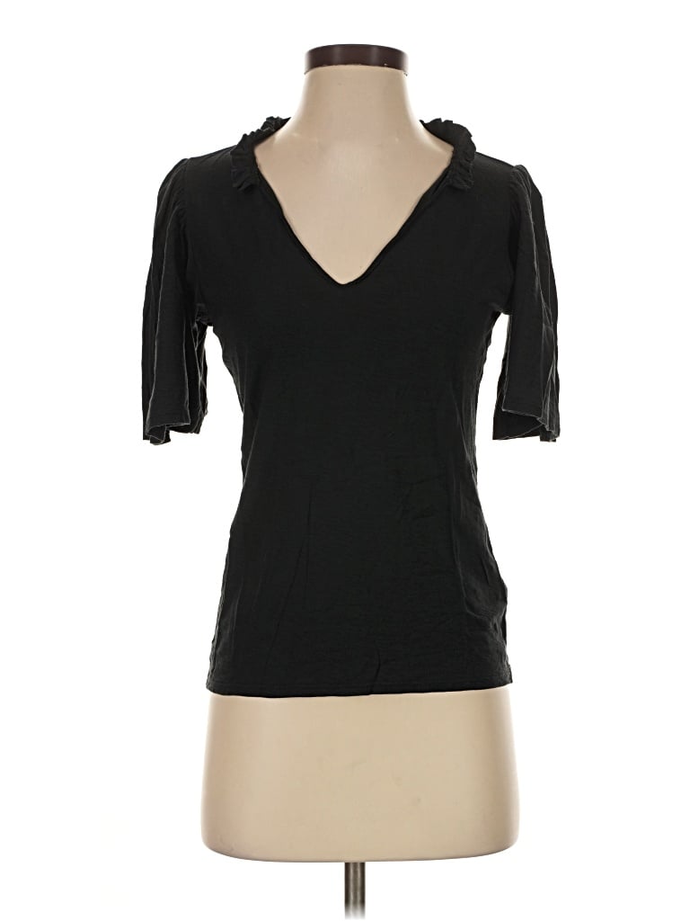 Pre-owned Nation Ltd Short Sleeve Turtleneck In Black