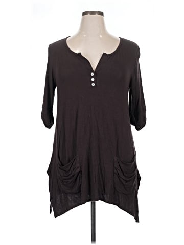 Kim & Cami Long Sleeve Henley (view 1)