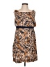 Free People Animal Print Brown Casual Dress Size L - photo 1