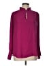 Ann Taylor 100% Polyester Burgundy Long Sleeve Blouse Size L - photo 1