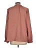 Knox Rose 100% Recycled Polyester Brown Long Sleeve Blouse Size L - photo 2