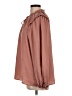 Knox Rose 100% Recycled Polyester Brown Long Sleeve Blouse Size L - photo 5