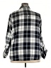 STUDIO BLUE Plaid Gray 3/4 Sleeve Button-Down Shirt Size XXL - photo 2