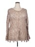 Cato 100% Cotton Tan Long Sleeve Blouse Size 18 - photo 1