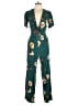 Forever 21 Contemporary Print Teal Jumpsuit Size M - photo 1