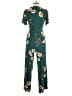 Forever 21 Contemporary Print Teal Jumpsuit Size M - photo 2