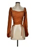 Forever 21 100% Polyester Brown Long Sleeve Blouse Size S - photo 1