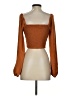 Forever 21 100% Polyester Brown Long Sleeve Blouse Size S - photo 2
