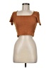 Assorted Brands Brown Short Sleeve Top One size - photo 1
