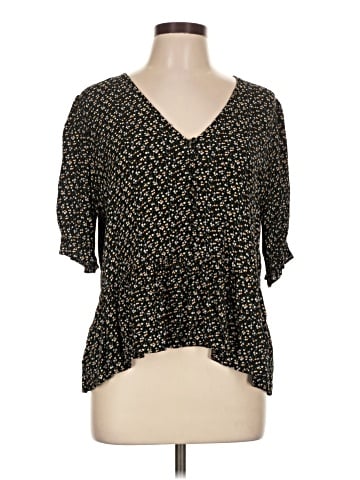 Madewell Courtyard Ruffle-Hem Top in Playground Posies (view 1)