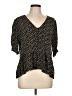 Madewell 100% Viscose Black Short Sleeve Blouse Size L - photo 1