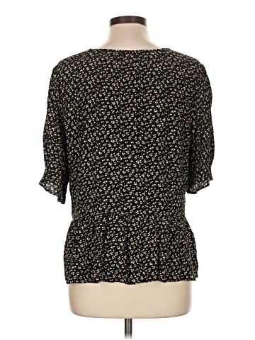 Madewell Courtyard Ruffle-Hem Top in Playground Posies (view 2)