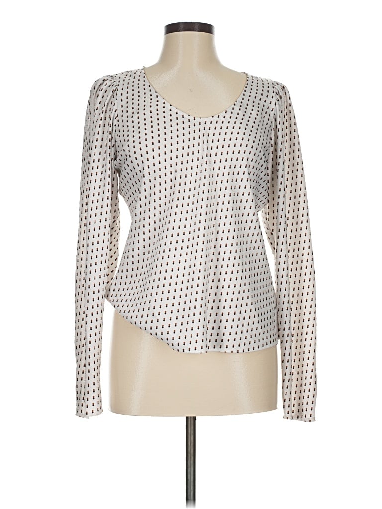 Pre-owned Express Outlet Long Sleeve T-shirt In Ivory