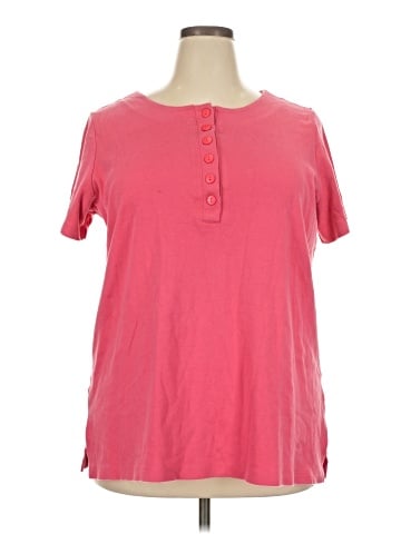 Woman Within Short Sleeve Henley (view 1)