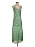 Zara 100% Polyester Green Casual Dress Size XS - photo 1