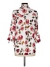Fortune + Ivy 100% Polyester Floral Ivory 3/4 Sleeve Blouse Size M - photo 2