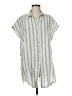 VICI 100% Polyester Stripes Blue Short Sleeve Blouse Size M - photo 1