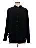 Gap 100% Polyester Solid Black Long Sleeve Blouse Size M - photo 1