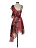 Keepsake 100% Polyester Floral Burgundy Cocktail Dress Size S - photo 2