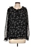 Ann Taylor LOFT 100% Polyester Stars Black Long Sleeve Blouse Size L - photo 1