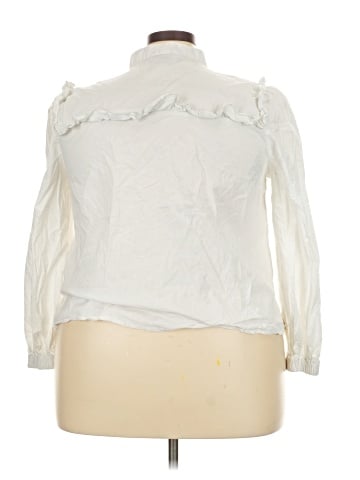 ELOQUII Elements Long Sleeve Blouse (view 2)
