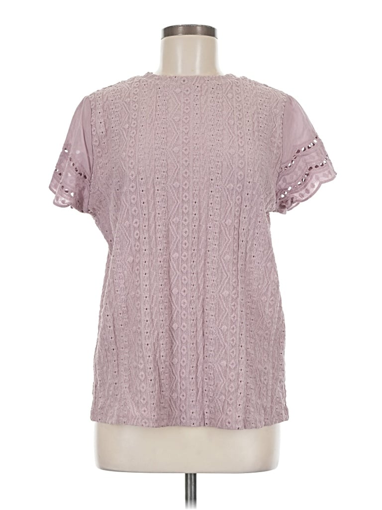 Pre-owned Shein Short Sleeve Blouse In Pink