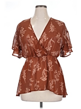 Shein Curve Short Sleeve Blouse