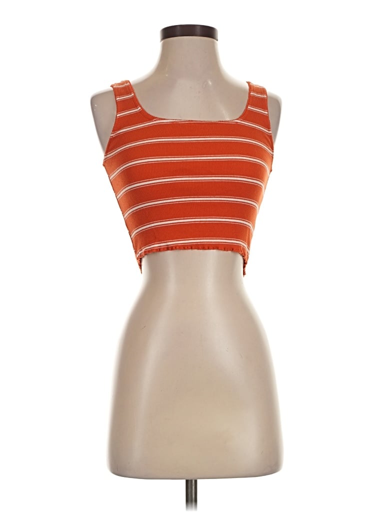 Pre-owned Forever 21 Tube Top Orange Strapless Neckline Tops