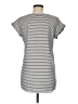 Express Outlet Stripes Gray Short Sleeve Top Size M - photo 2