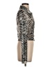 Lioness Animal Print Silver Long Sleeve Top Size S - photo 4