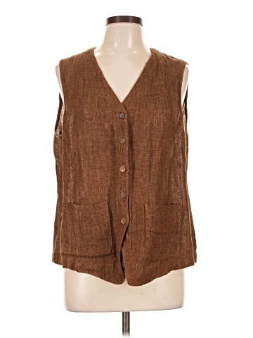 A LINE ANNE KLEIN Sleeveless Button-Down Shirt (view 1)