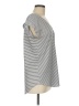 Express Outlet Stripes Gray Short Sleeve Top Size M - photo 4
